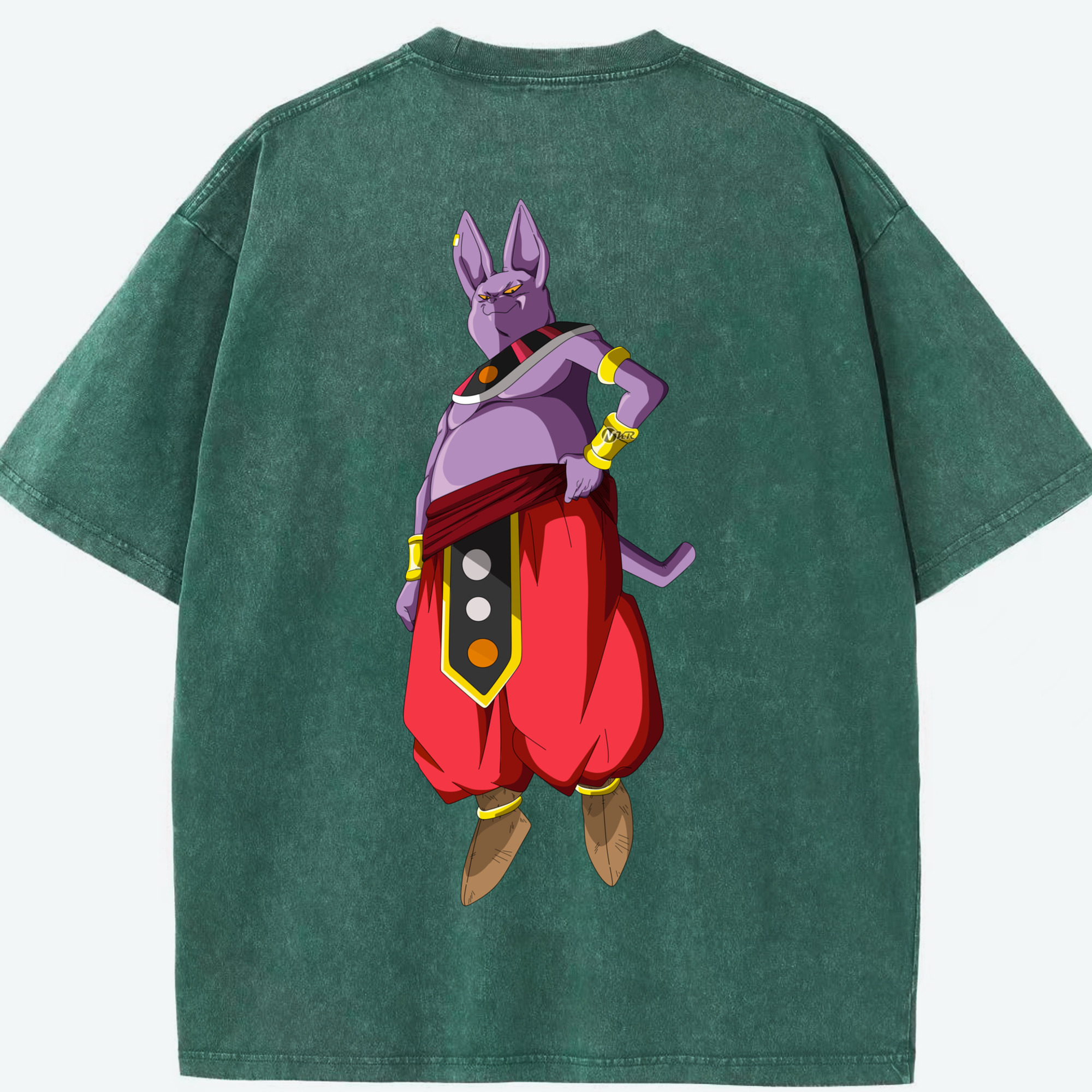 （画像用） ドラゴンボール シャンパ DRAGON BALL Champa 綿100% ヴィンテージ風 半袖Tシャツ（背面プリント）